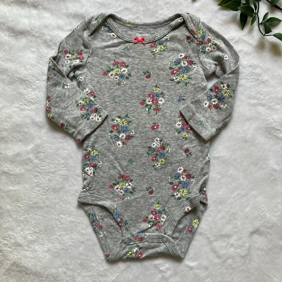 Carter's 9M Baby Girl Bodysuits Bundle Lot Long Sleeve Clothes GUC - Picture 11 of 16